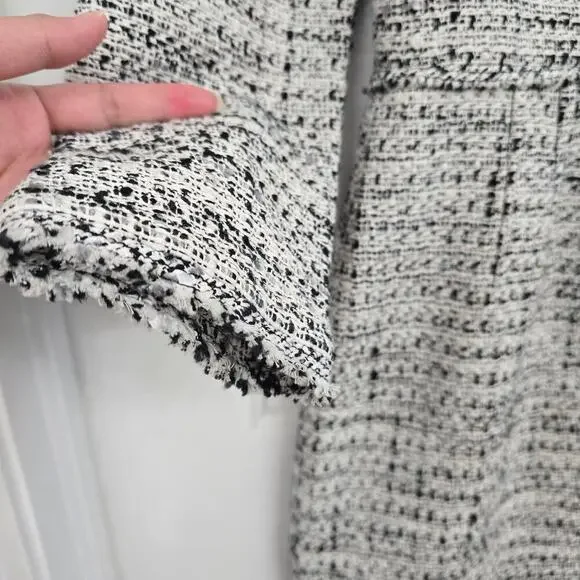 J.Crew Tweed Mini Dress Womens Sz 6 Long Sleeve Crew Neck Office Preppy Academy - Picture 3 of 13